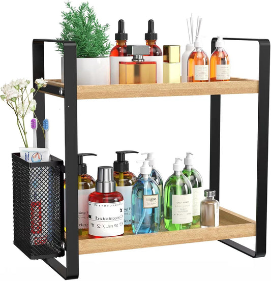 LEMIKKLE Bathroom Counter Organizer with Basket. Bathroom Organizers and Storage.Skincare Organizers for Vanity.Storage Organizers for Bathroom. Kitchen. Dresser